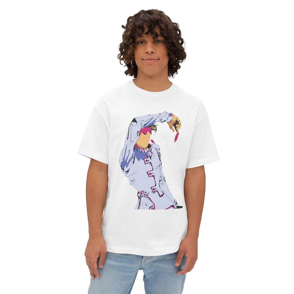 Rohan Kishibe Jojo's Bizarre Adventure Inspired Oversized Graphic Tee — Stylized Character Print
