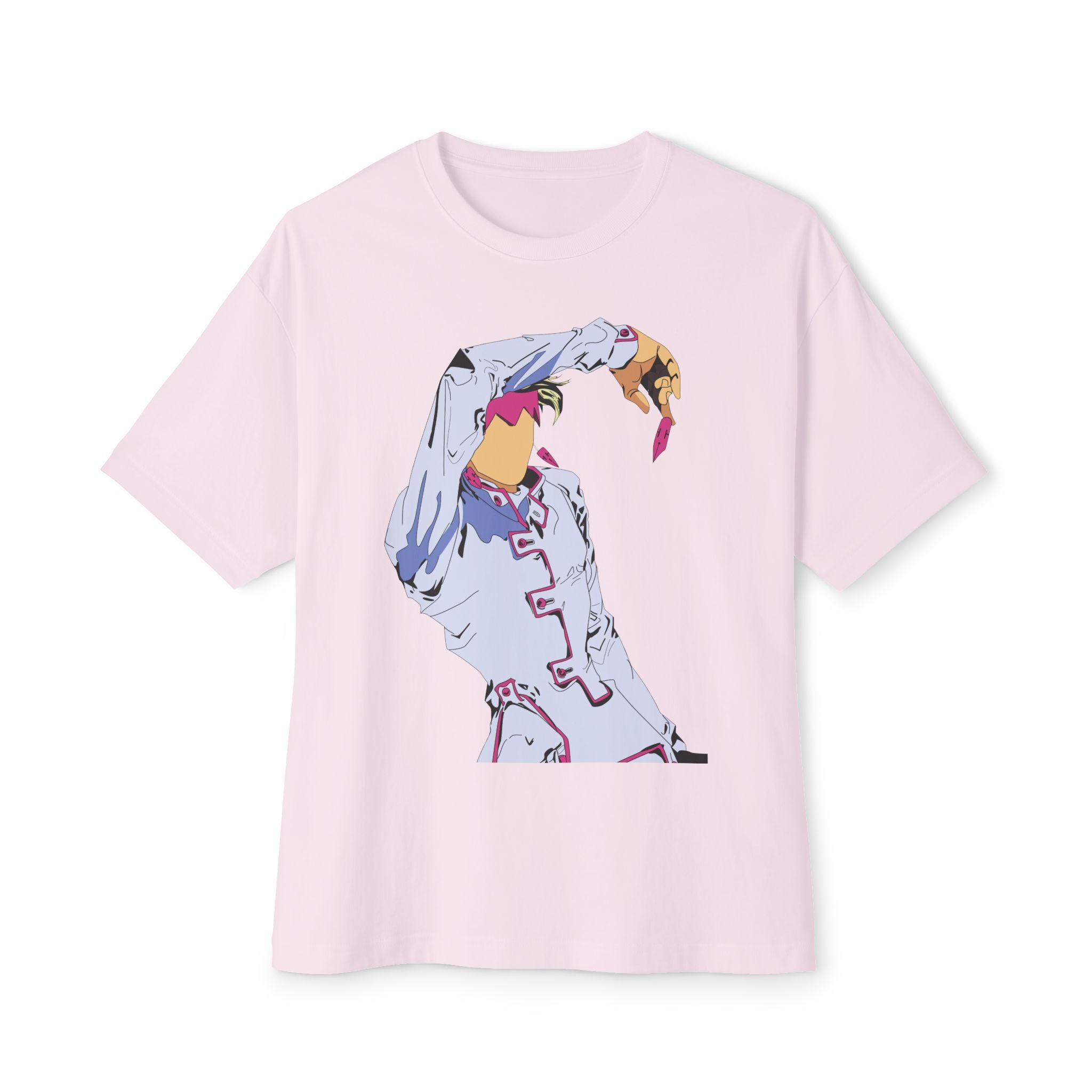 Rohan Kishibe Jojo's Bizarre Adventure Inspired Oversized Graphic Tee — Stylized Character Print