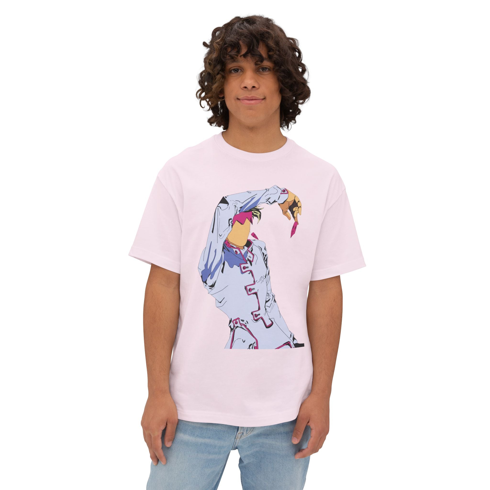 Rohan Kishibe Jojo's Bizarre Adventure Inspired Oversized Graphic Tee — Stylized Character Print