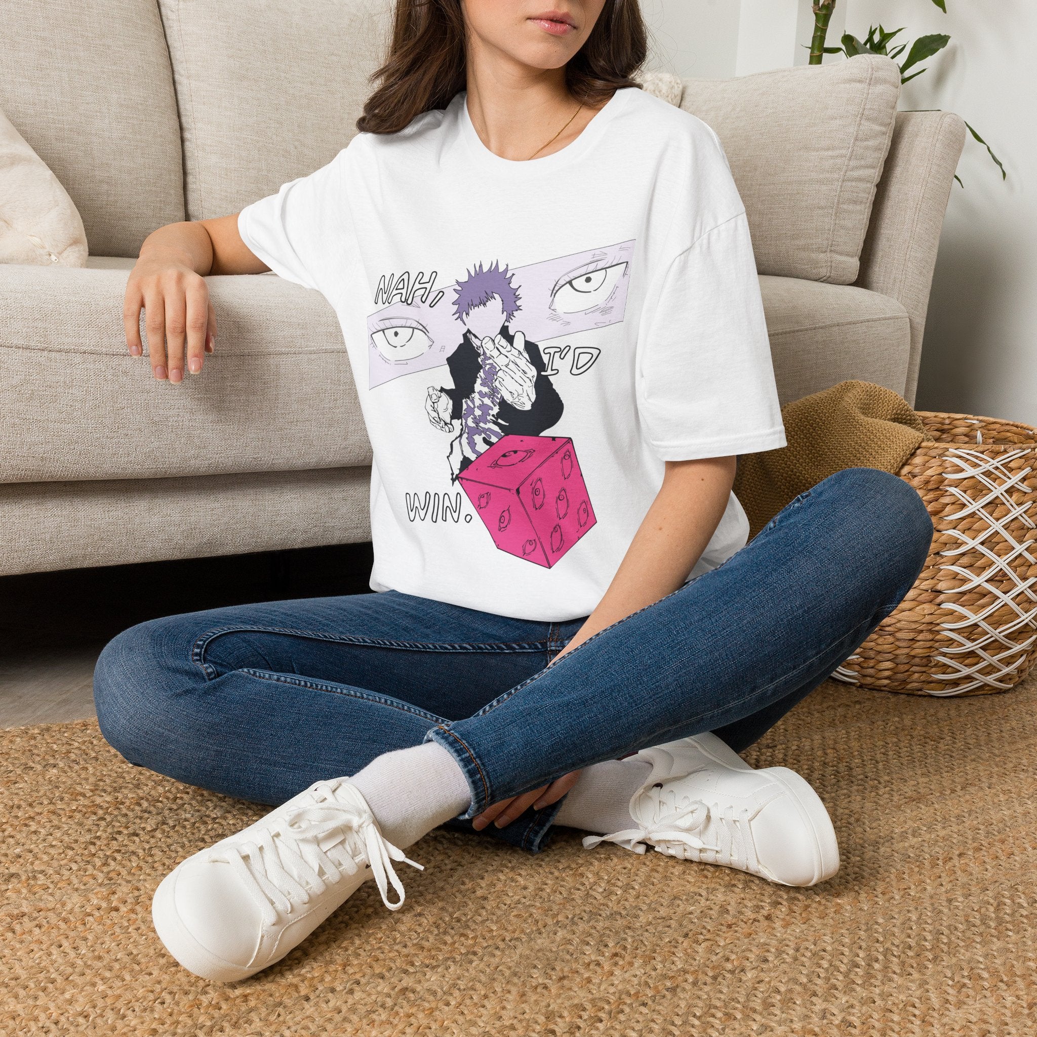 Jujutsu Kaisen 'Satoru Goju, "Nah, I'd Win"' Graphic Tee