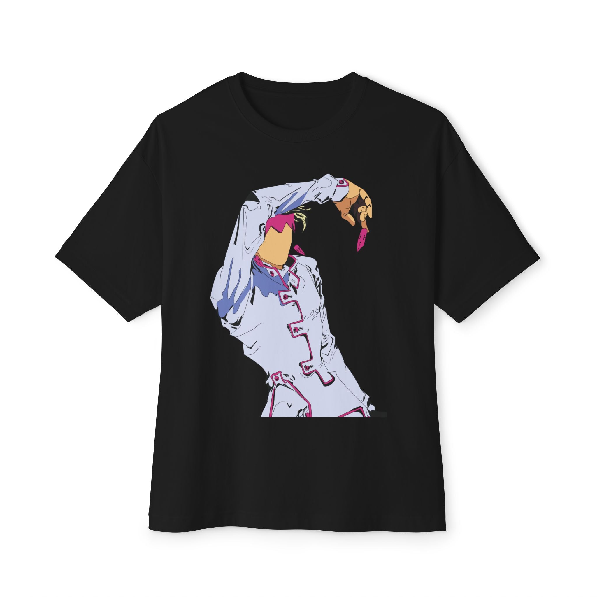 Rohan Kishibe Jojo's Bizarre Adventure Inspired Oversized Graphic Tee — Stylized Character Print