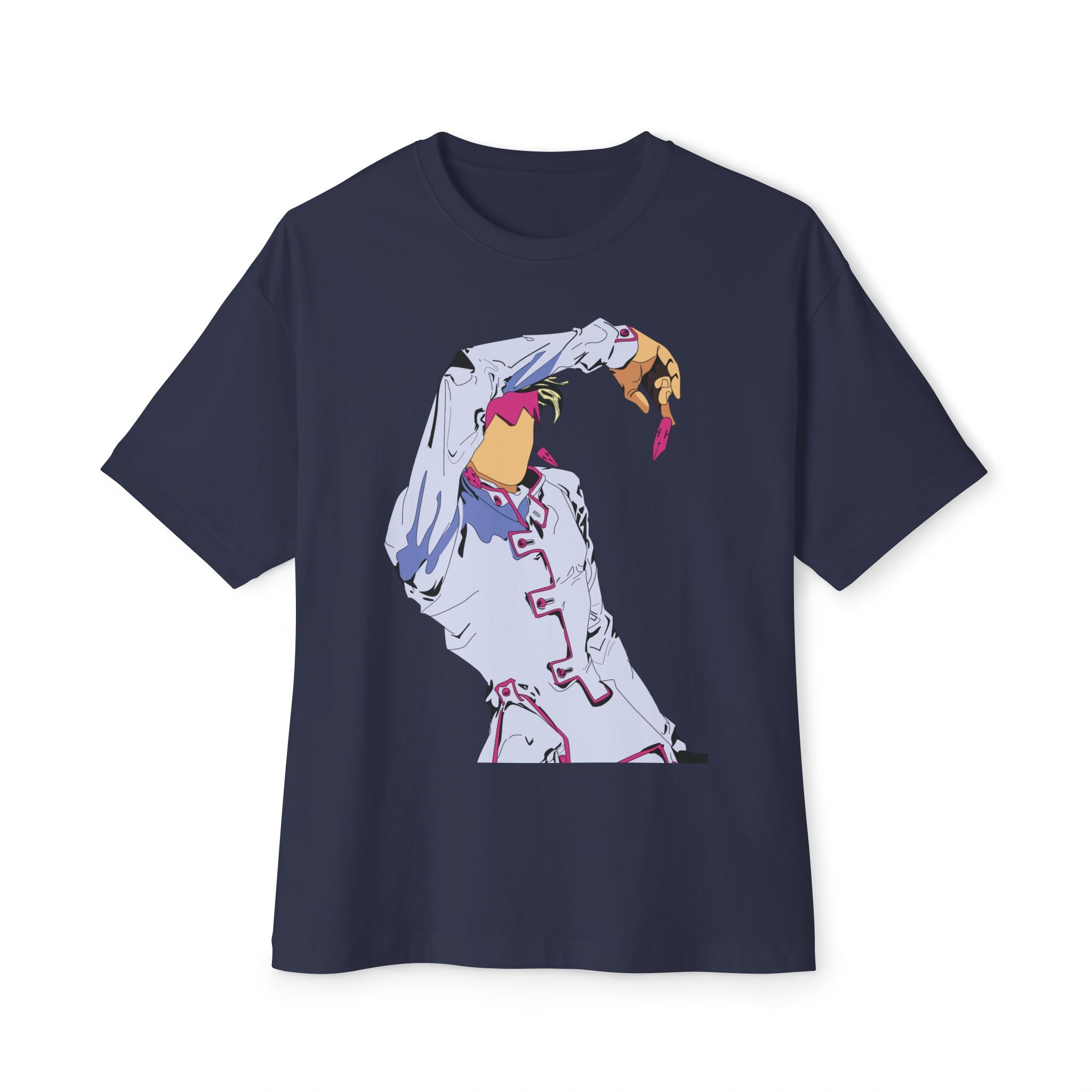 Rohan Kishibe Jojo's Bizarre Adventure Inspired Oversized Graphic Tee — Stylized Character Print