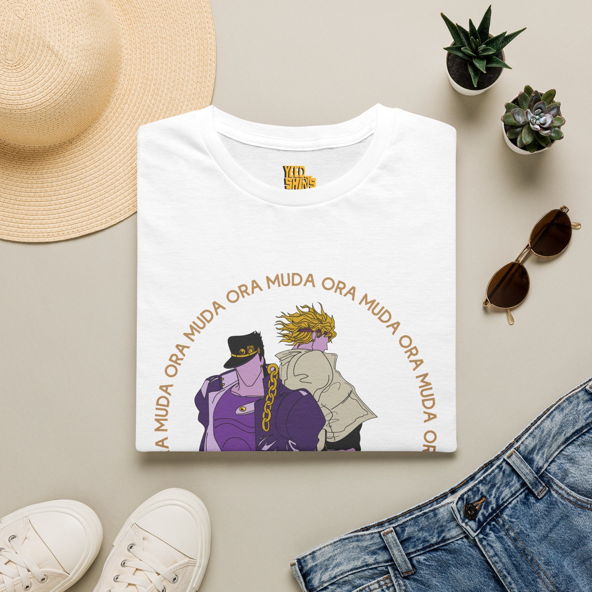 Jotaro Kujo and Dio Brando Jojo's Bizarre Adventure Inpired Tee