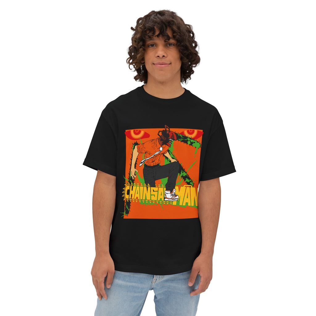 Chainsaw Man Graphic Tee — Bold Anime Skate Style Oversized Shirt