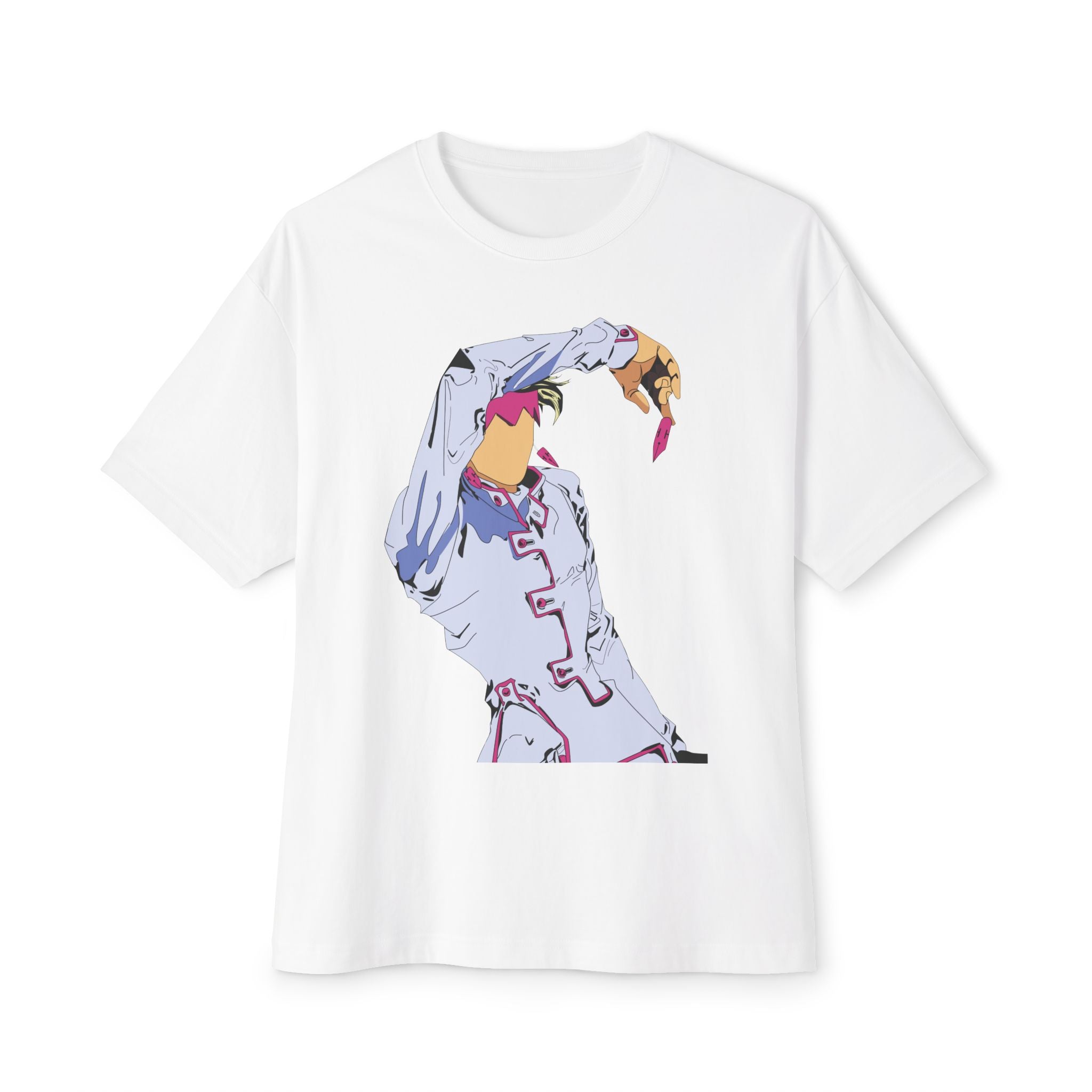 Rohan Kishibe Jojo's Bizarre Adventure Inspired Oversized Graphic Tee — Stylized Character Print